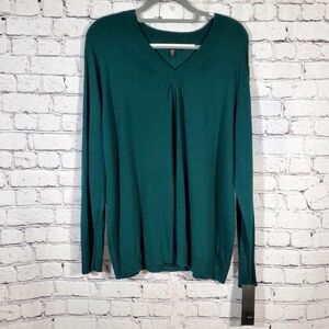 Mossimo Womens Green Long Sleeve Knit Sweater NWT Size 20W-22W  Cashmere